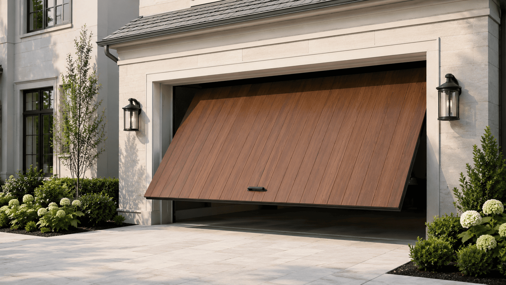 Garage door repair in progress — Herston